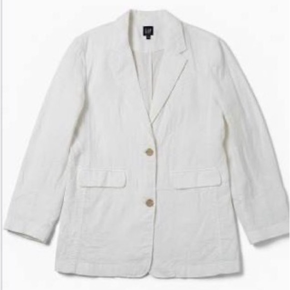 Gap linen-cotton  white blazer S